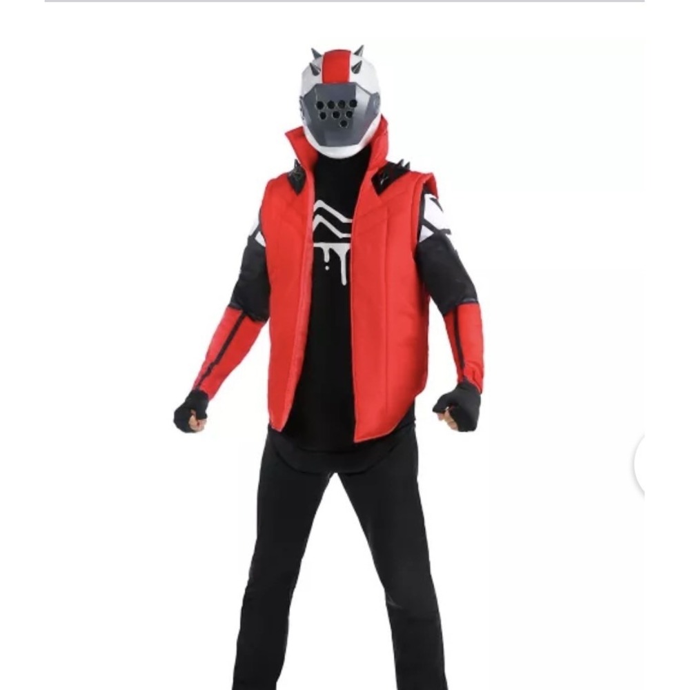 Brand New Fortnite Adult X-Lord Costume Sz small Mask Vest Shirt **no gloves